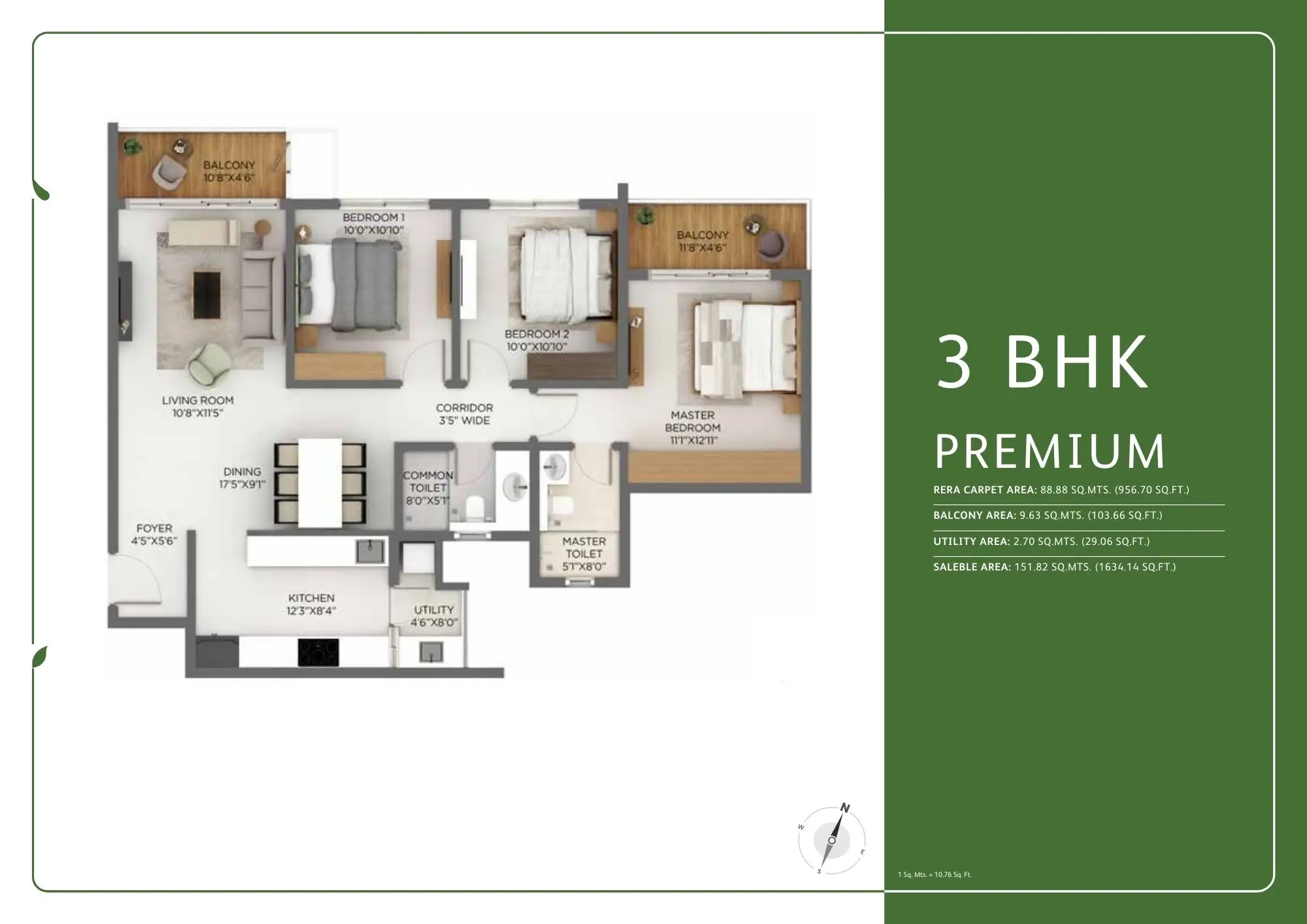 godrej parkshire floor plan 3 bhk premium