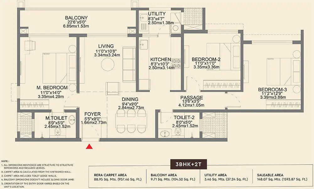 3BHK-1593-Godrej IHP Yelahanka