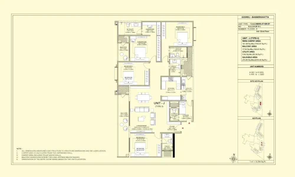 Godrej Vanantara 4 bhk floor plan