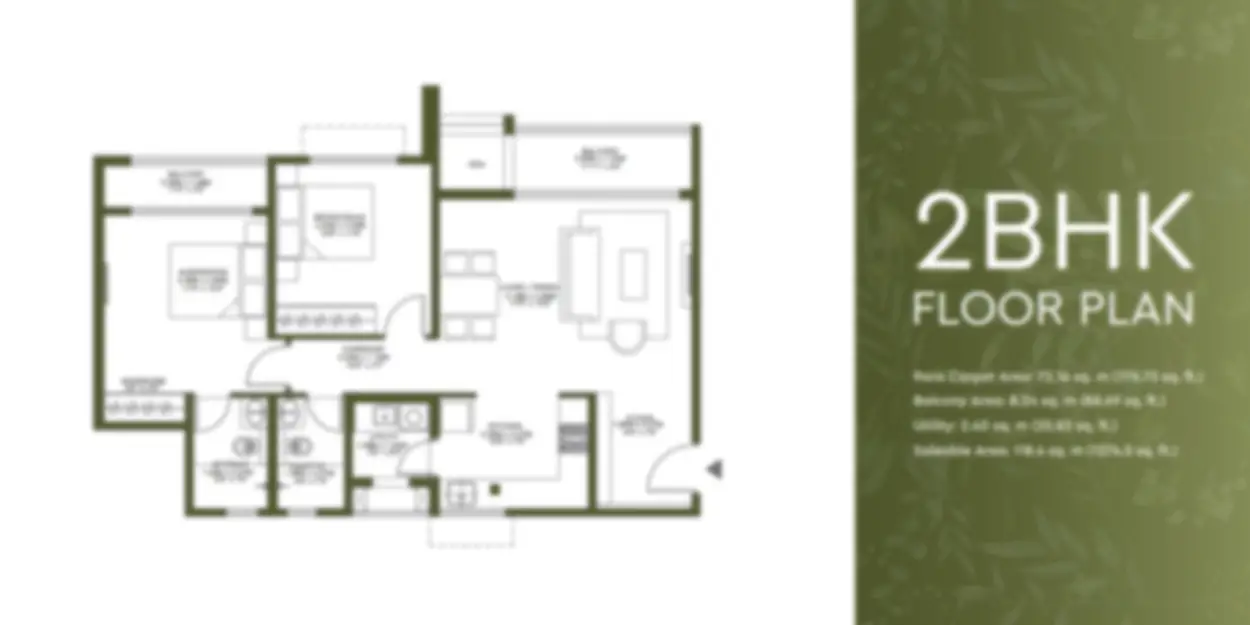 Godrej Sarjapur Road 2 bhk floor plan