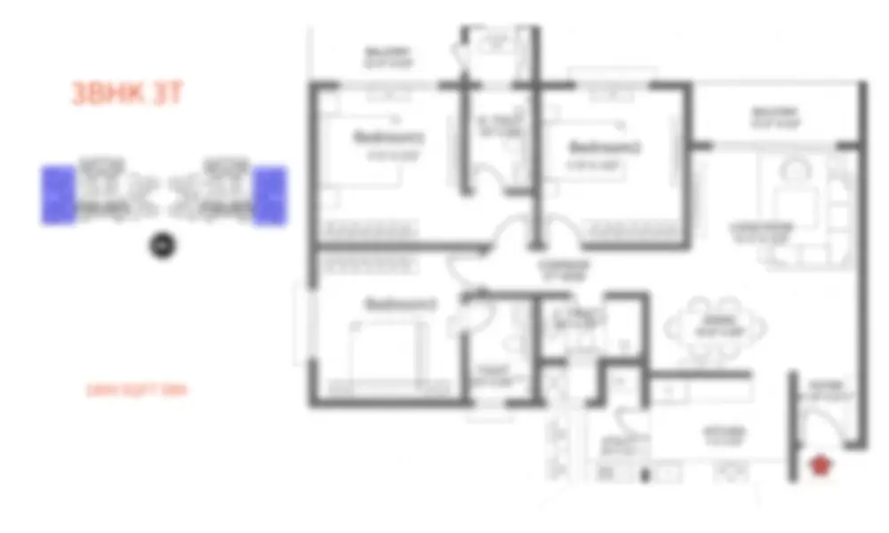 godrej kadaagrahara 3 bhk floor plan