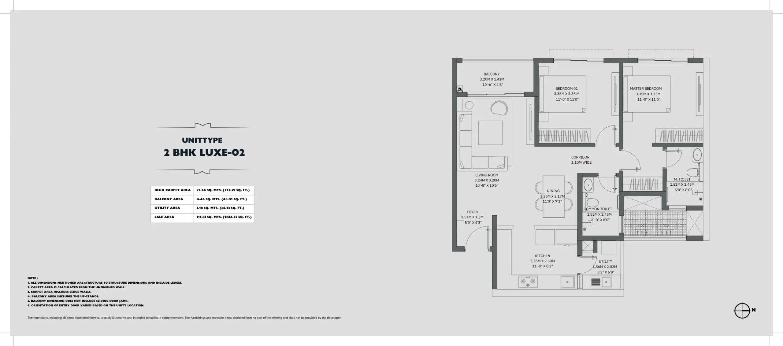 Godrej Regent Park 2 bhk floor plan